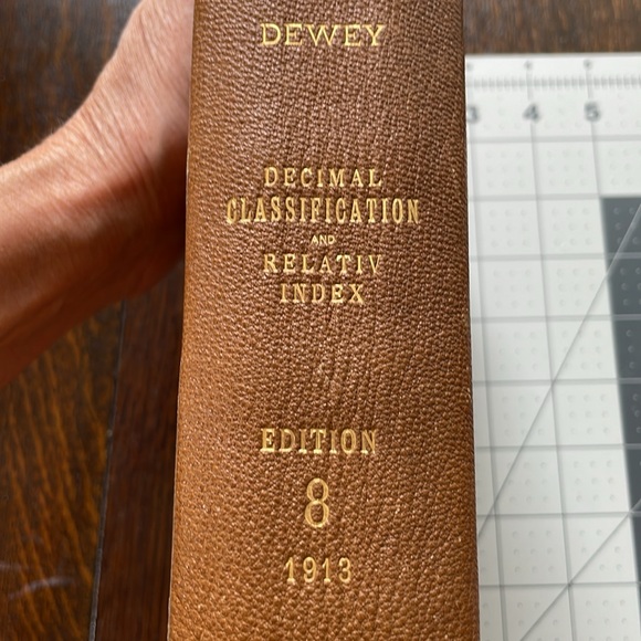 Dewey Decimal Classification and Index by Melvil Dewey, Ed. 8, copyright 1913 - Picture 4 of 16